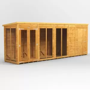 Image of 18x4 Power Pent Summerhouse Combi Building including 4ft Side Store