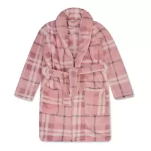 Image of I Saw It First Kids Tartan Dressing Gown - Pink