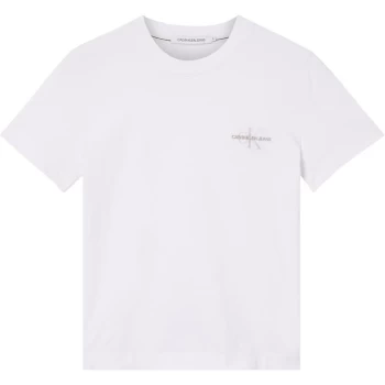 Image of Calvin Klein Jeans Logo T Shirt - Brgt White YAF