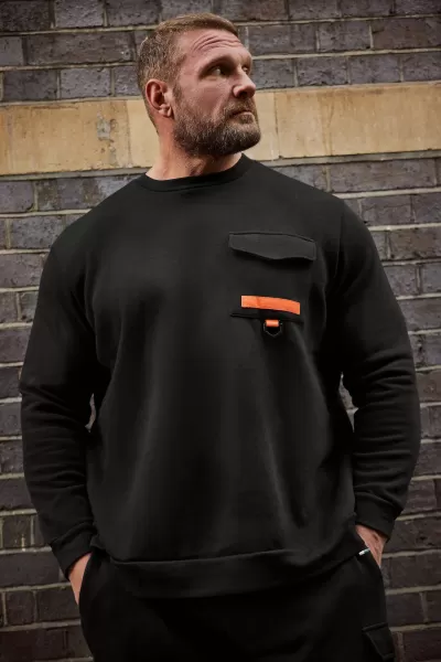 Image of Pocket Crew Neck Sweatshirt