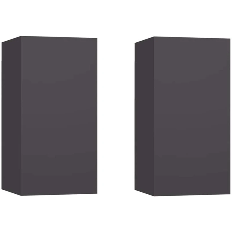 Image of VIDAXL TV Cabinets 2 pcs Grey 30.5x30x60cm Engineered Wood Vidaxl 8720286351864
