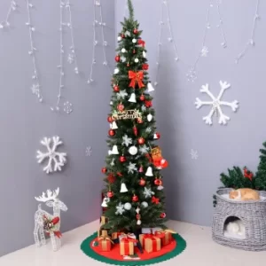 Image of HOMCOM 2.1m Artificial Christmas Pine Tree W/Plastic Stand-Green