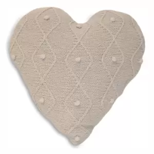 Image of Riva Home Argyll Cushion Cover (Heart) (Light Grey)