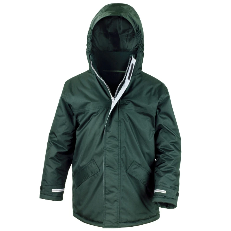 Image of Result Core Winter Parka in Bottle Green Size: 3-4 Years Bottle Green Unisex 3-4 Years