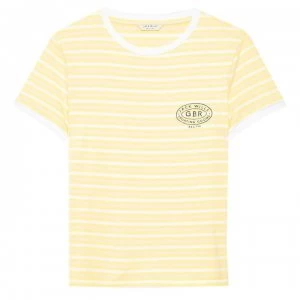 Image of Jack Wills Trinkey Ringer T-Shirt - Yellow Stripe