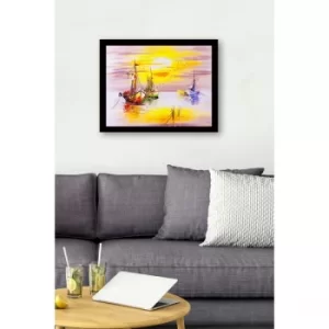 Image of SC0975 Multicolor Decorative Framed MDF Painting