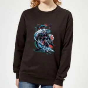 Image of Aquaman Black Manta & Ocean Master Womens Sweatshirt - Black - M