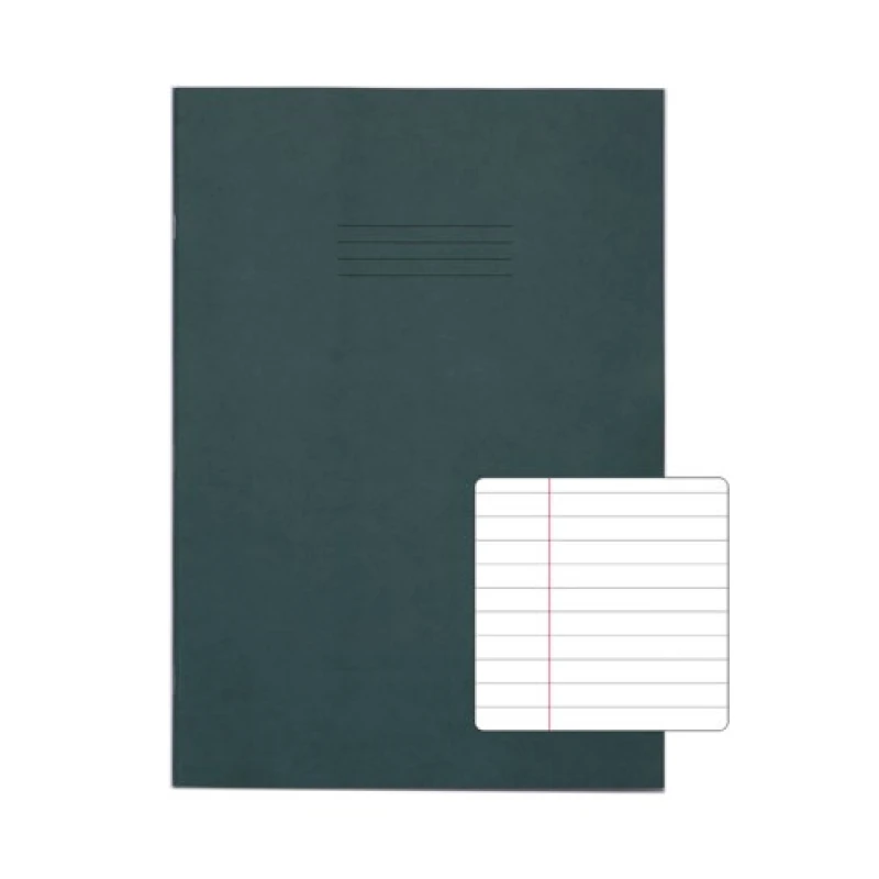 Image of Rhino A4+ Exercise Book 80 Page F8M Dark Green (50 Pack) VDU080-227-2