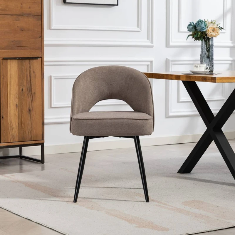 Image of Artemis Home Ashley Fabric Dining Chairs - Set of 2 in Brown Size: 2 Pack Brown Unisex 2 Pack