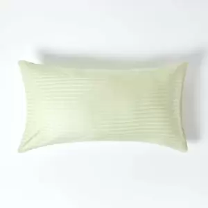 Image of Sage Green Egyptian Cotton Ultrasoft Housewife Pillowcase 330 Thread Count, King Size - Sage Green - Sage Green - Homescapes