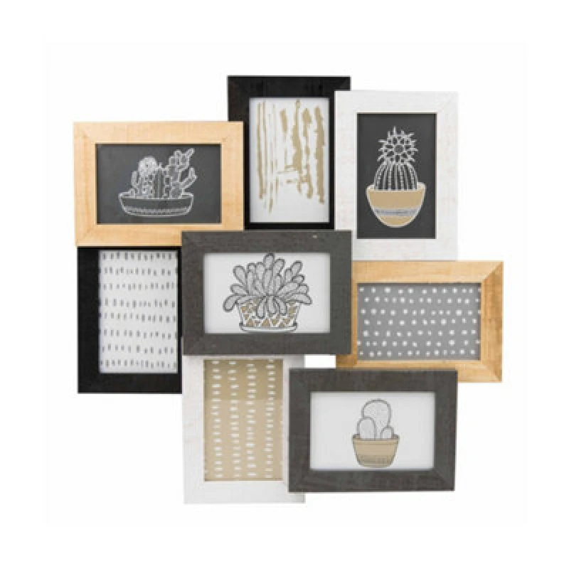 Image of Nielsen Accent 3D Collage Frame For 8 Photos 10X15 Cm, Wood Frame