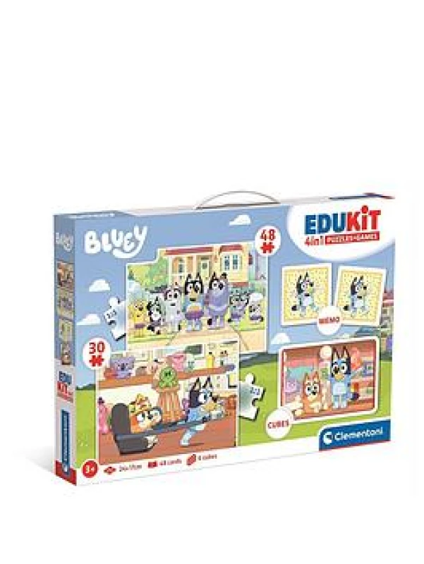 Image of Clementoni Bluey Edukit 4-In-1 Puzzle & Games Set One Colour W4IPH Unisex