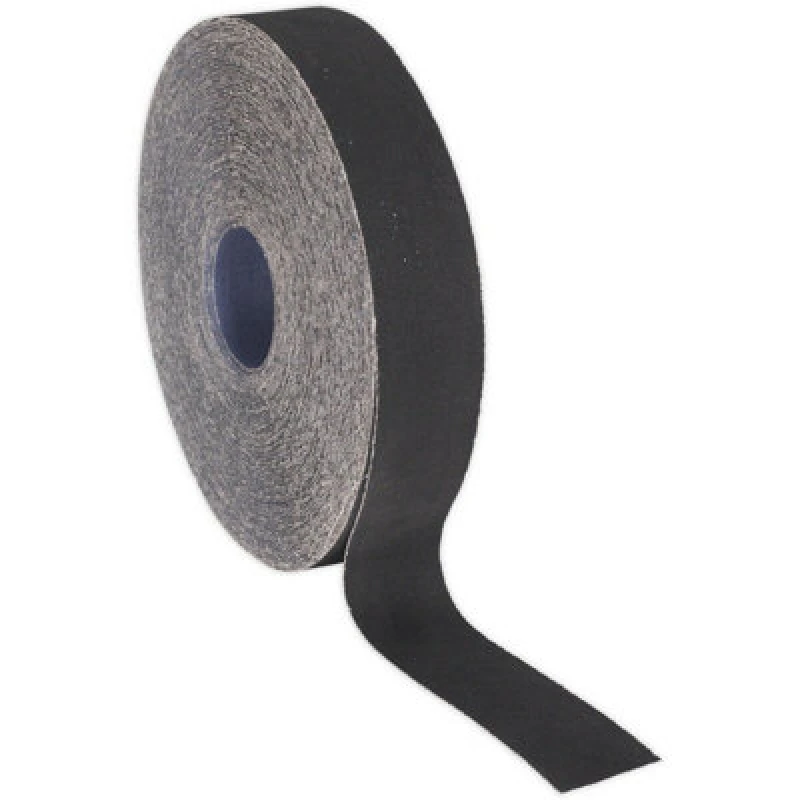Image of Loops Blue Twill Emery Roll - 25mm x 50m - Flexible & Tear Resistant - 40 Grit Multi
