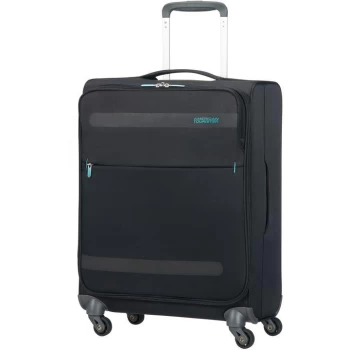 Image of American Tourister Herolite Red Softside 4 Wheel Black Suitcase
