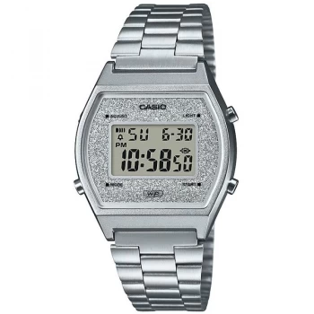 Image of Casio Retro Silver Glitter Digital Dial Stainless Steel Bracelet Watch
