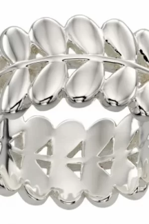 Image of Ladies Orla Kiely Silver Plated Leaf Ring R3468/56