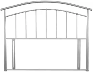 Image of Serene Mercury 4ft Small Double Silver Floor Standing Metal Headboard