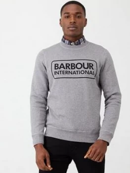 Image of Barbour International Large Logo Sweatshirt - Grey Marl