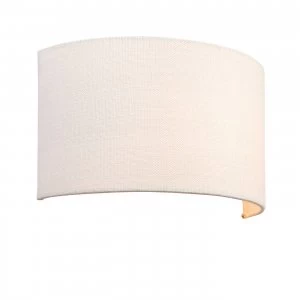 Image of 1 Light Up & Down Wall Light Vintage White Linen, Polyester Cotton, E27