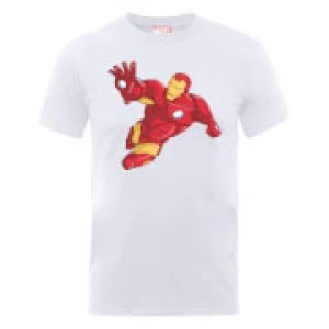 Image of Marvel Avengers Assemble Armoured Iron Man T-Shirt - White - M
