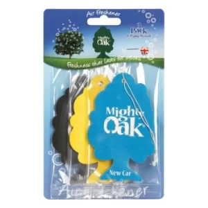 Image of Mighty Oak Pack Of 3 Cool Ice, New Car & Vanilla Scented Air Fresheners (Case Of 10)