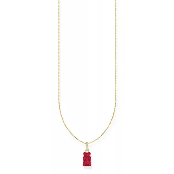Image of Thomas Sabo Sterling Silver HARIBO Red Gold Plated Zirconia Necklace K
