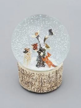 Image of Gisela Graham Woodland Animals Musical Snow Globe Christmas Decoration