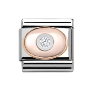 Image of Nomination Classic Couture Rose Gold Pink CZ Dome Charm