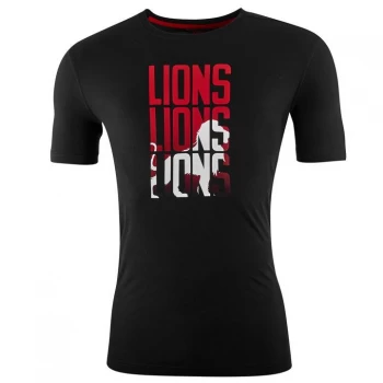 Image of Canterbury British and Irish Lions Graphic T Shirt Mens - Black/White