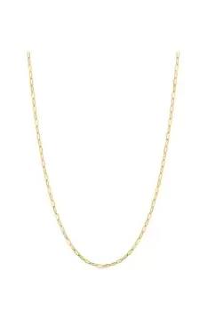 Image of Sterling Silver Gold Small Paperlink T-Bar Necklace