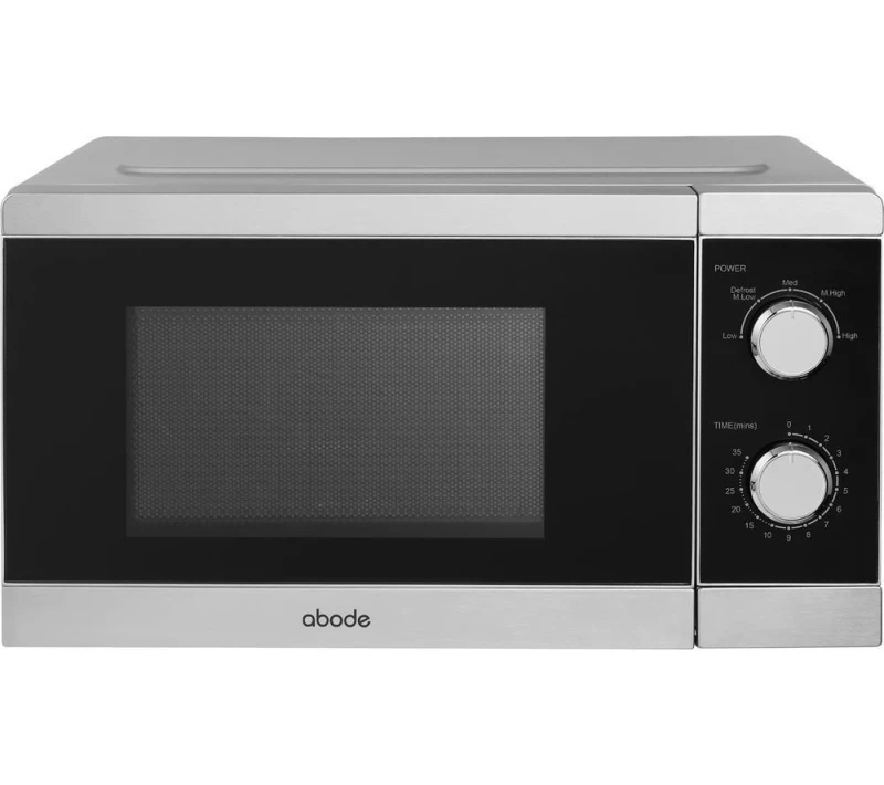 Image of Abode AMM2007SS 20L Manual Microwave in Silver Stainless Steel unisex 20L