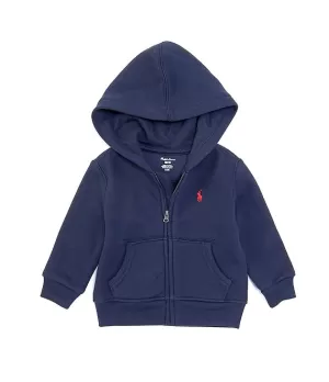 Image of Polo Ralph Lauren Babys' Hooded Top - Cruise Navy - 3 Months