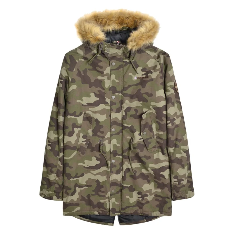 Image of Lambretta Lambretta Men Camouflage Parka in Green Size: Small Green S Male 5063703648608