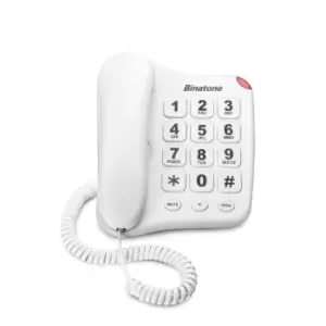 Image of Binatone Big Button 110 White Corded Phone