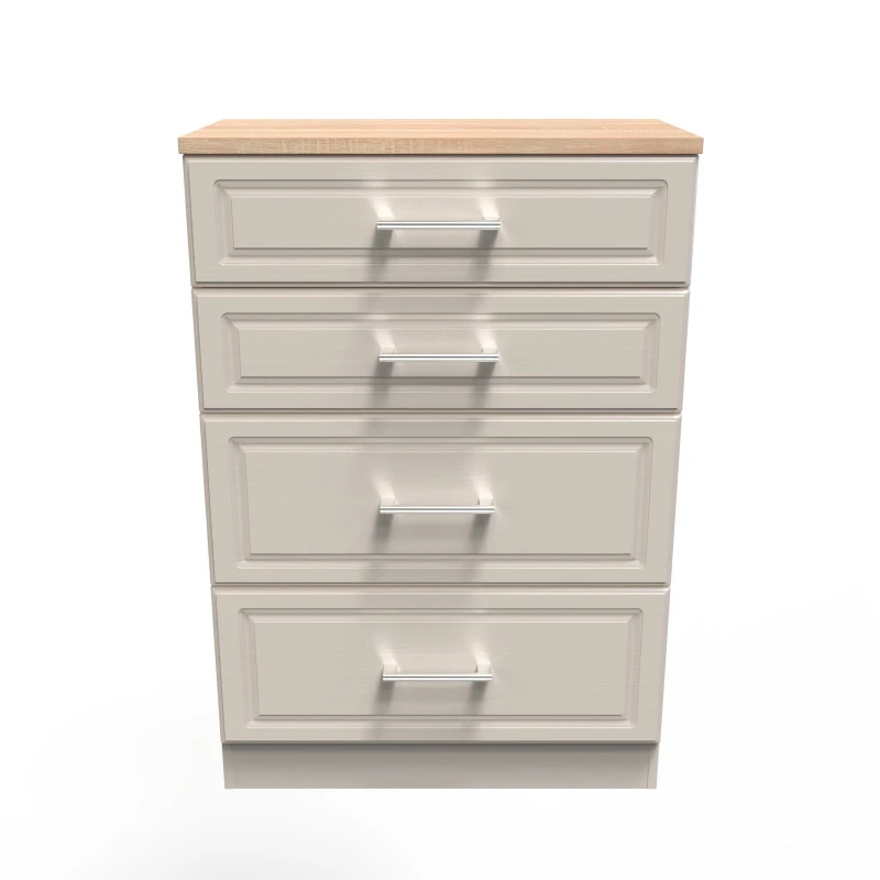 Image of Ready Assembled 2 U Norfolk 4 Drawer Deep Chest (Ready Assembled) in Taupe Size: Medium Taupe Unisex Medium