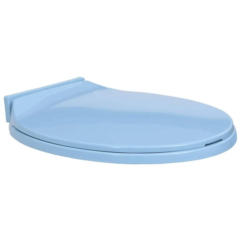 Image of VIDAXL Soft-Close Toilet Seat Blue Oval Vidaxl 8719883818764