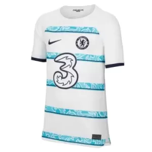 Image of Nike Chelsea Away Shirt 2022 2023 Juniors - White