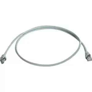 Image of Telegaertner L00000A0230 RJ45 Network cable, patch cable CAT 6A S/FTP 0.25 m Grey Flame-retardant, Halogen-free, UL-approved