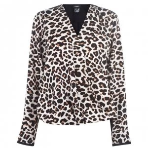 Image of DKNY Leopard Shirt - BLACK NEW CAMEL