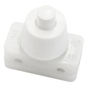 Image of BQ 2A 1 Way Single White Plastic Press Switch