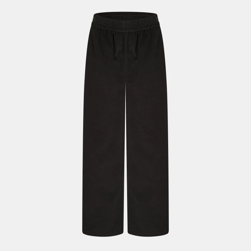 Image of Nobodys Child Womens Misha Corduroy Straight Leg Trousers Black female 4 (3XS)