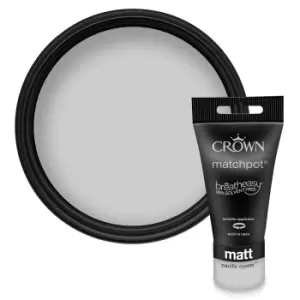 Image of Crown Matt Emulsion Paint Pacific Oyster Tester - 40ml