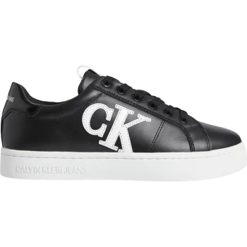 Image of Calvin Klein Jeans Logo Cupsole Trainers - Black BEH