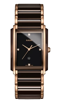 Image of Rado Integral Diamonds Unisex watch - Water-resistant 5 bar (50 m), High-tech ceramic, brown