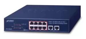 Image of PLANET FSD-1008HP network switch Unmanaged Fast Ethernet (10/100)...