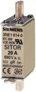 Image of Siemens 50A 000 HLS Centred Tag Fuse, gR - gS, 690V ac