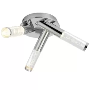 Image of Flush Bathroom Ceiling Light IP44 Modern Chrome 3 Lamp Bulb Multi Arm Pendant