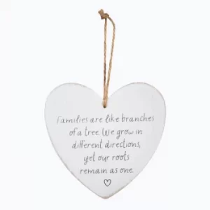 Image of Sass & Belle Families Are Like Braches Heart Plaque