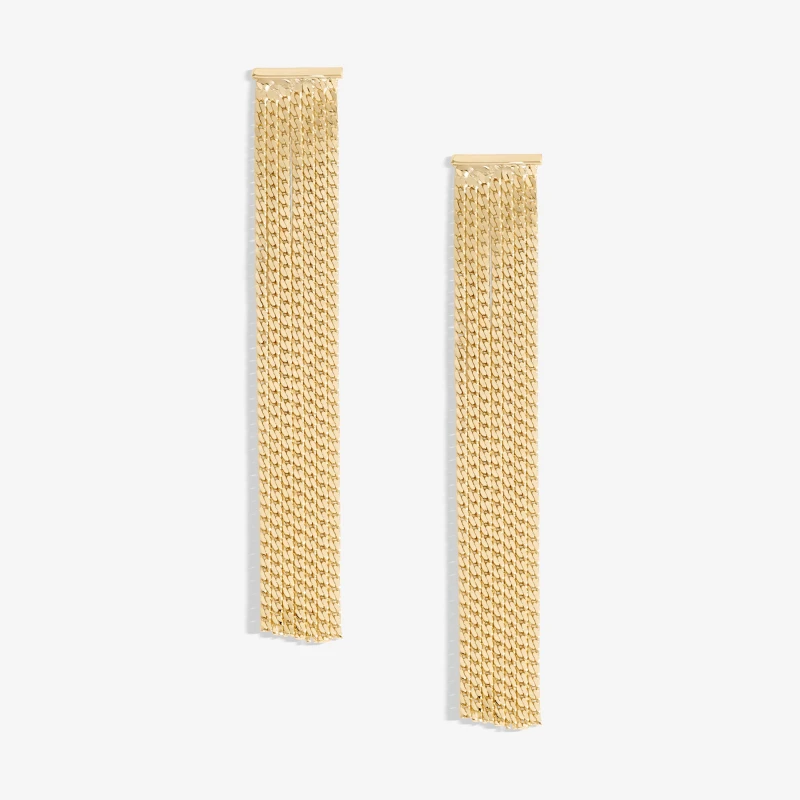 Image of Mood Gold Polished Chain Drop Earrings Jewellery Sets One Size Gold 72218910000