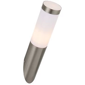 Image of Wickes Bergen Brushed Chrome Wall Light - Stainless Steel 20W